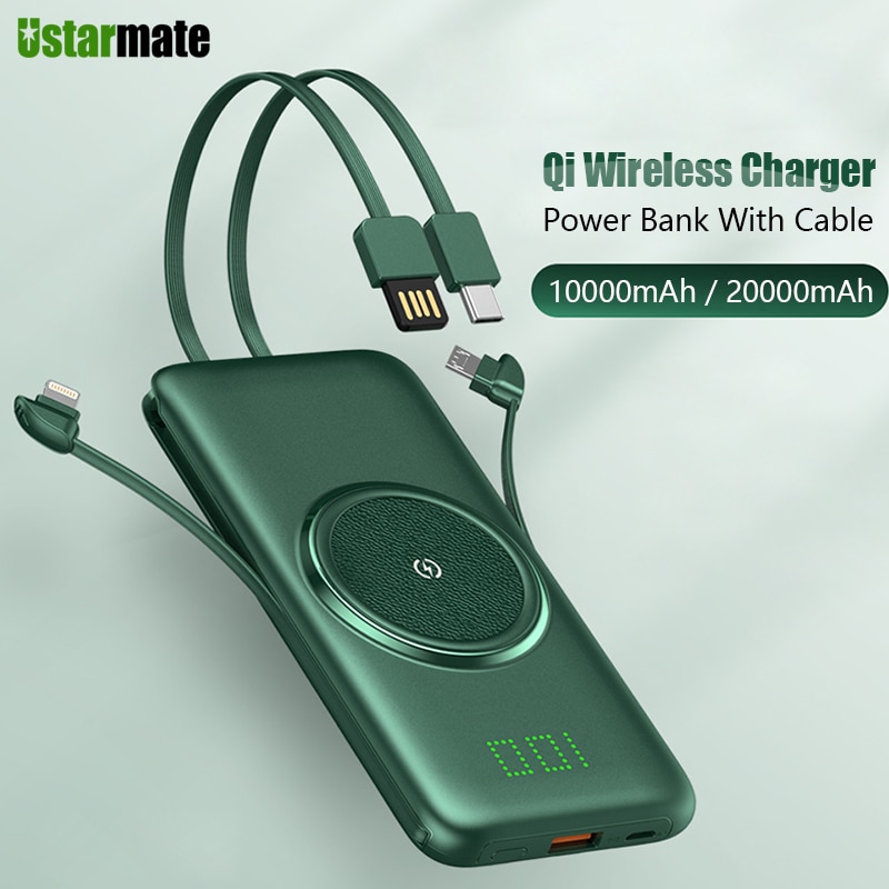 10000/20000mAh Qi     USB Type-C ..